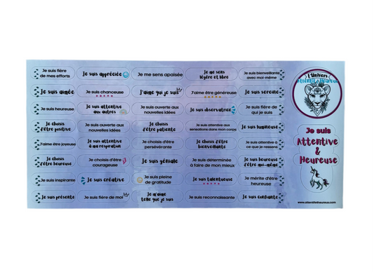 Étiquettes bienveillantes FÉMININ